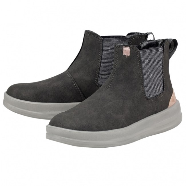 Heydude España Aurora Juvenil Cuero Reciclado Granito