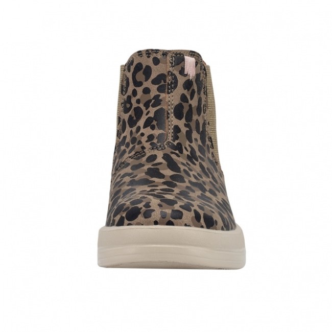 Heydude España Aurora Juvenil Piel Reciclada Leopardo Nuez