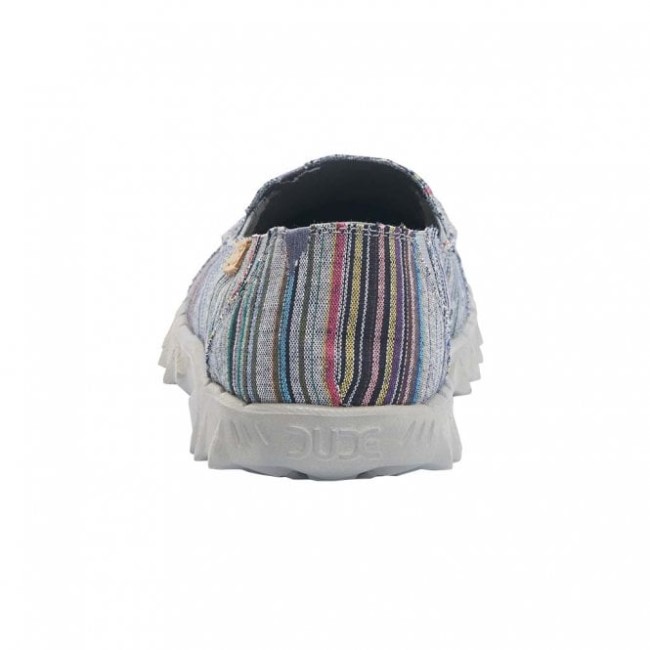 Heydude España Farty Chambray Rayas Gris Rojo