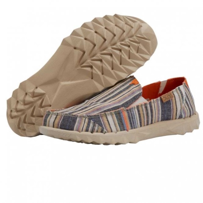 Heydude España Farty Chambray Rayas Naranja