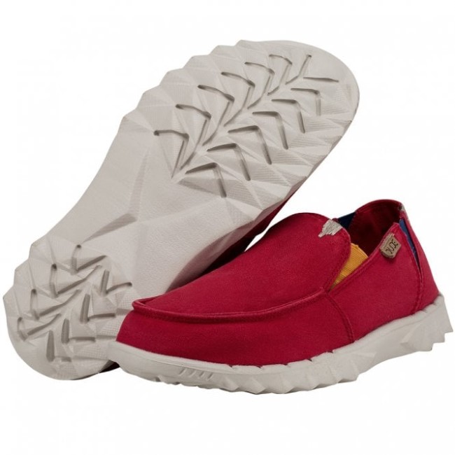 Heydude España Farty Lona Lavada Rojo Lava