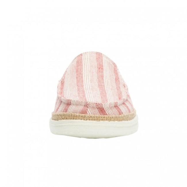 Heydude España Lexi Slip-on Rayas Algodón Rojo