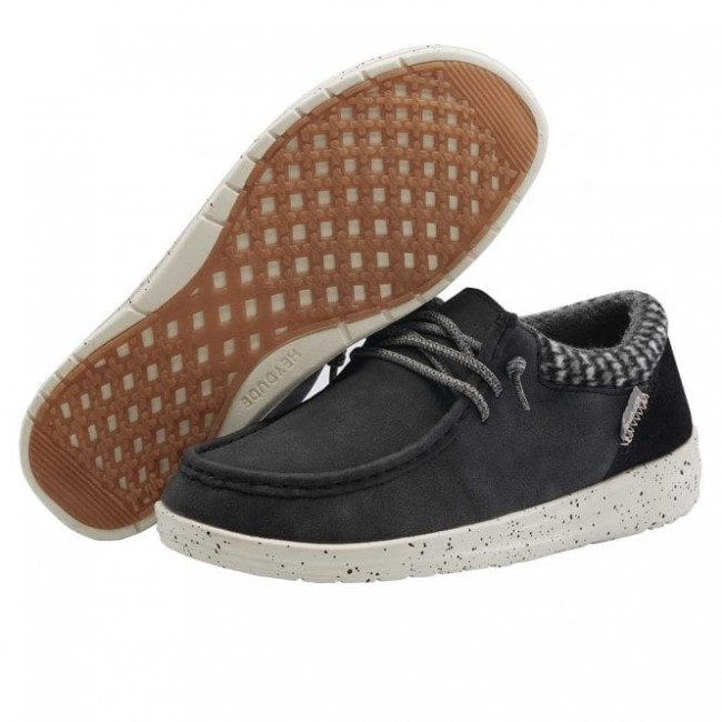 Heydude España Polly Cuero Reciclado Negro