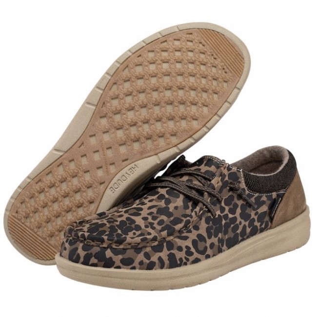 Heydude España Polly Piel Reciclada Leopardo Nuez