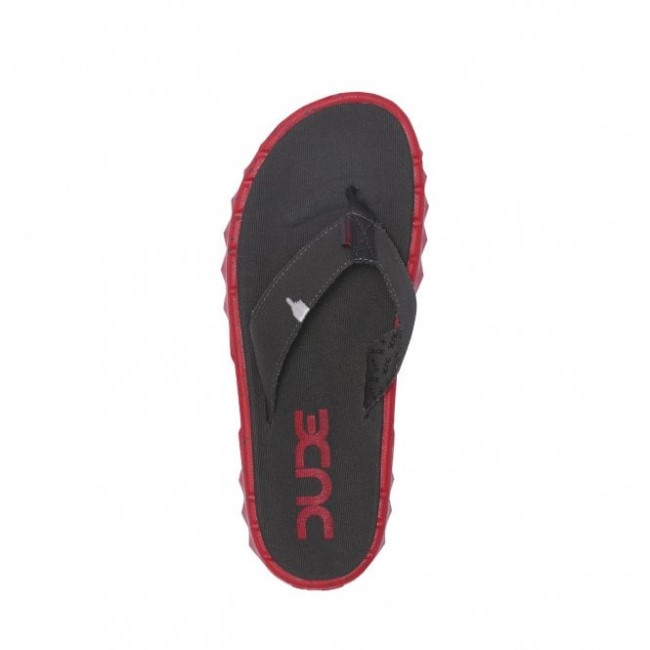 Heydude España Sava Chanclas Lona Gris Oscuro Rojo
