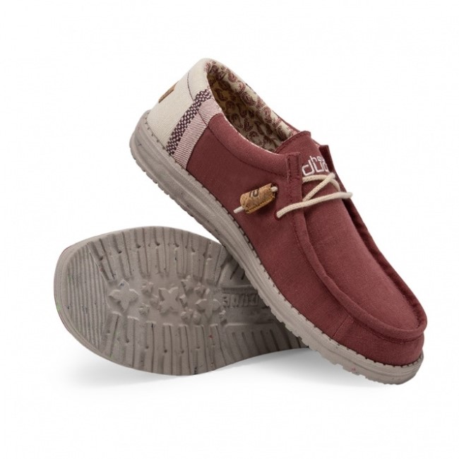 Heydude España Wally Ladrillo Lino Natural