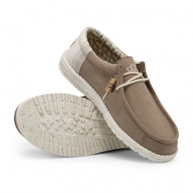 Heydude España Wally Lino Natural Arcilla