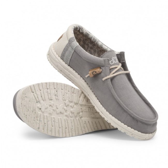 Heydude España Wally Natural Lino Gris