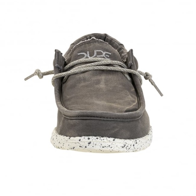 Heydude España Wally Lienzo Lavado Gris Oscuro