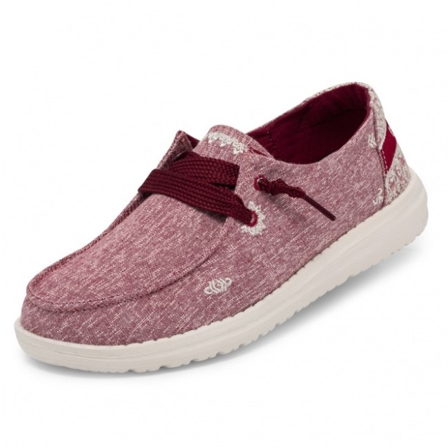 Heydude España Wendy Chambray Rojo Peonía